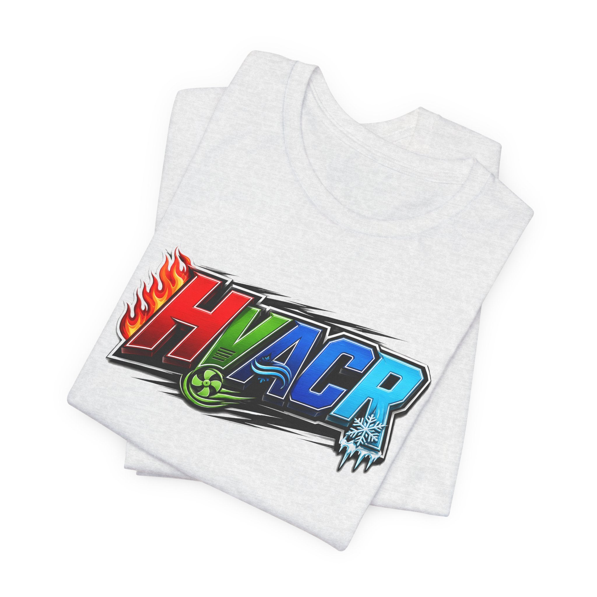HVACR Trade Tee — Heat, Air, Cold, Freeze (Light Colors)