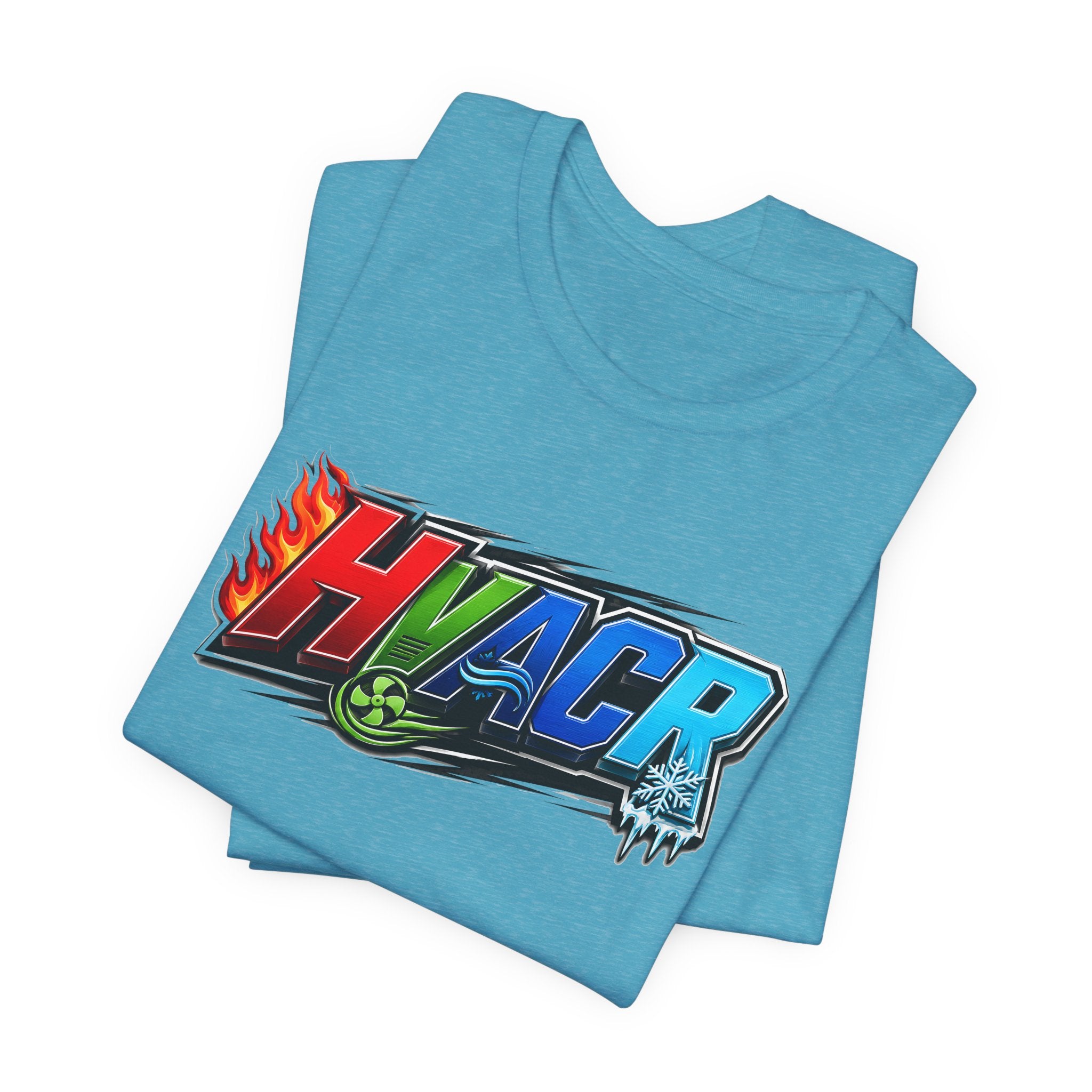 HVACR Trade Tee — Heat, Air, Cold, Freeze (Light Colors)