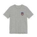 Embroidered HVAC Shield Shirt, Premium Patriotic HVAC Tech Gift, USA Trade Pride Left Chest Tradesman Tee, Heating Cooling T-Shirt