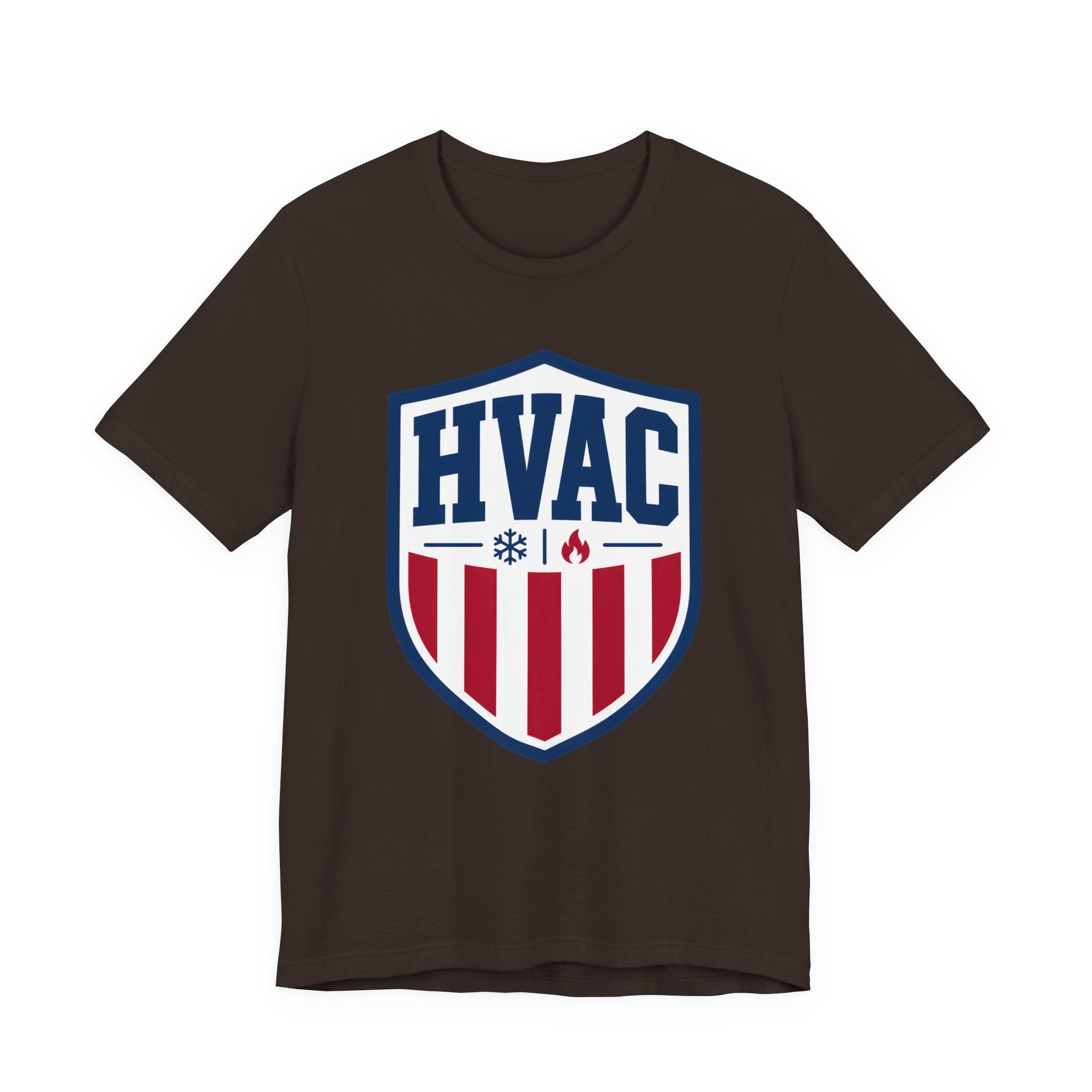 HVAC American Pride Shield Shirt, Patriotic HVAC Technician Gift, USA Trade Pride AC Repair Tradesman Tee, Heating Cooling T-Shirt