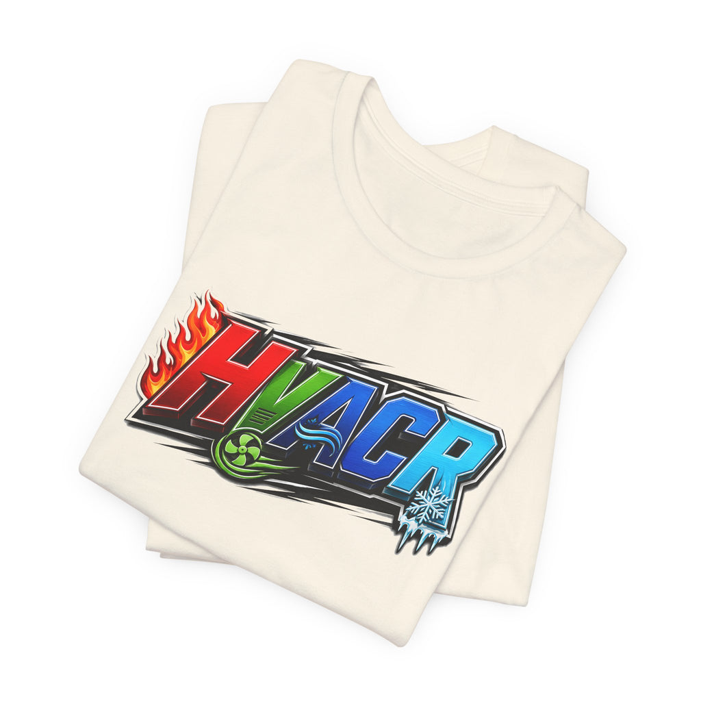HVACR Trade Tee — Heat, Air, Cold, Freeze (Light Colors)