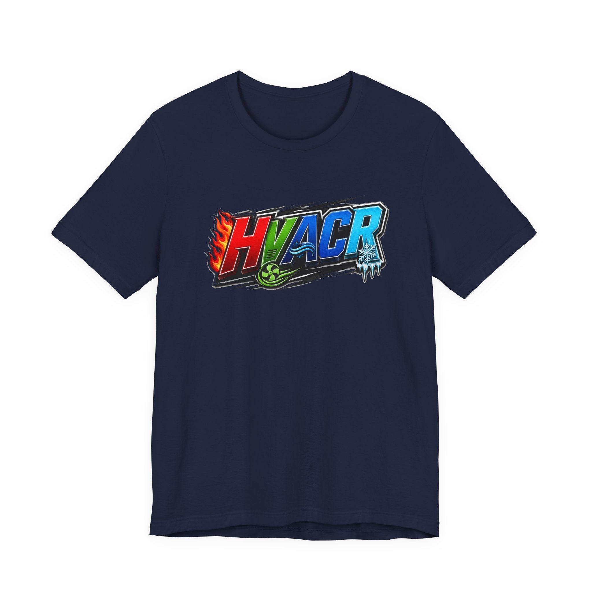 HVACR Trade Tee — Heat, Air, Cold, Freeze (Dark Colors)