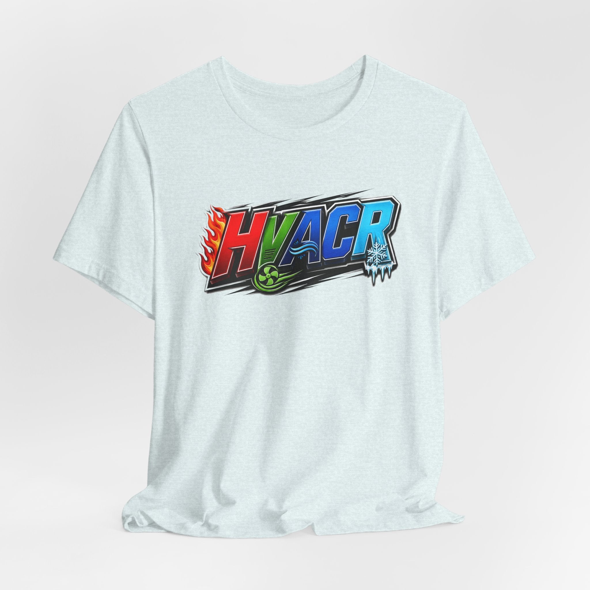 HVACR Trade Tee — Heat, Air, Cold, Freeze (Light Colors)