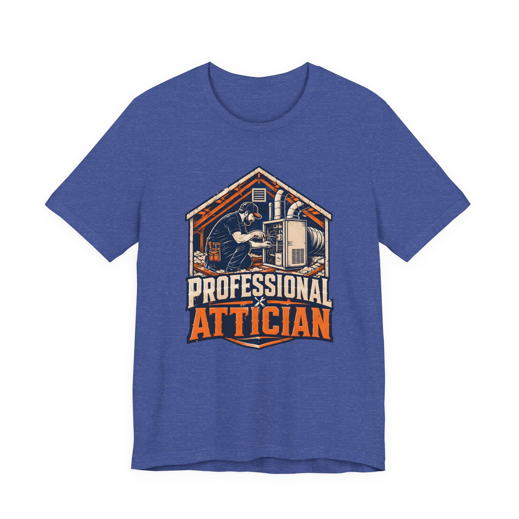 Professional Attician HVAC Tech Shirt, Funny Attic HVAC Technician Gift, AC Furnace Repair Tradesman Tee, Heating Cooling T-Shirt