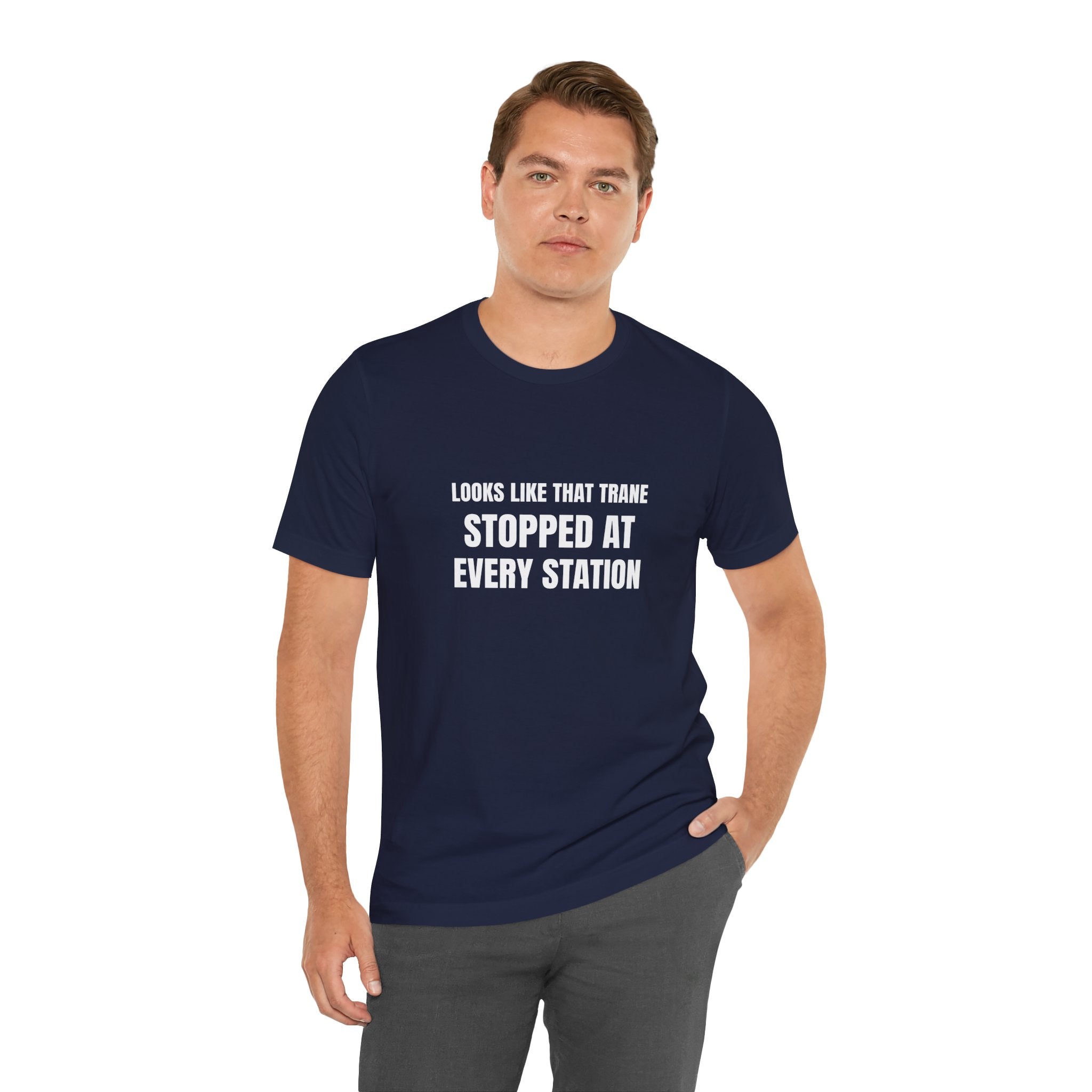 Looks Like That Trane Stopped At Every Station - Funny HVAC Technician Wordplay Tee
