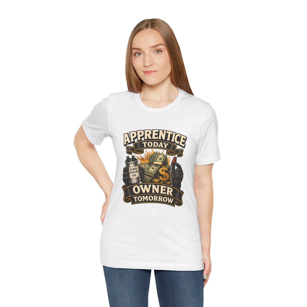 HVAC Apprentice to Owner Shirt | Cap & Cash Money Trade Tee for Technicians