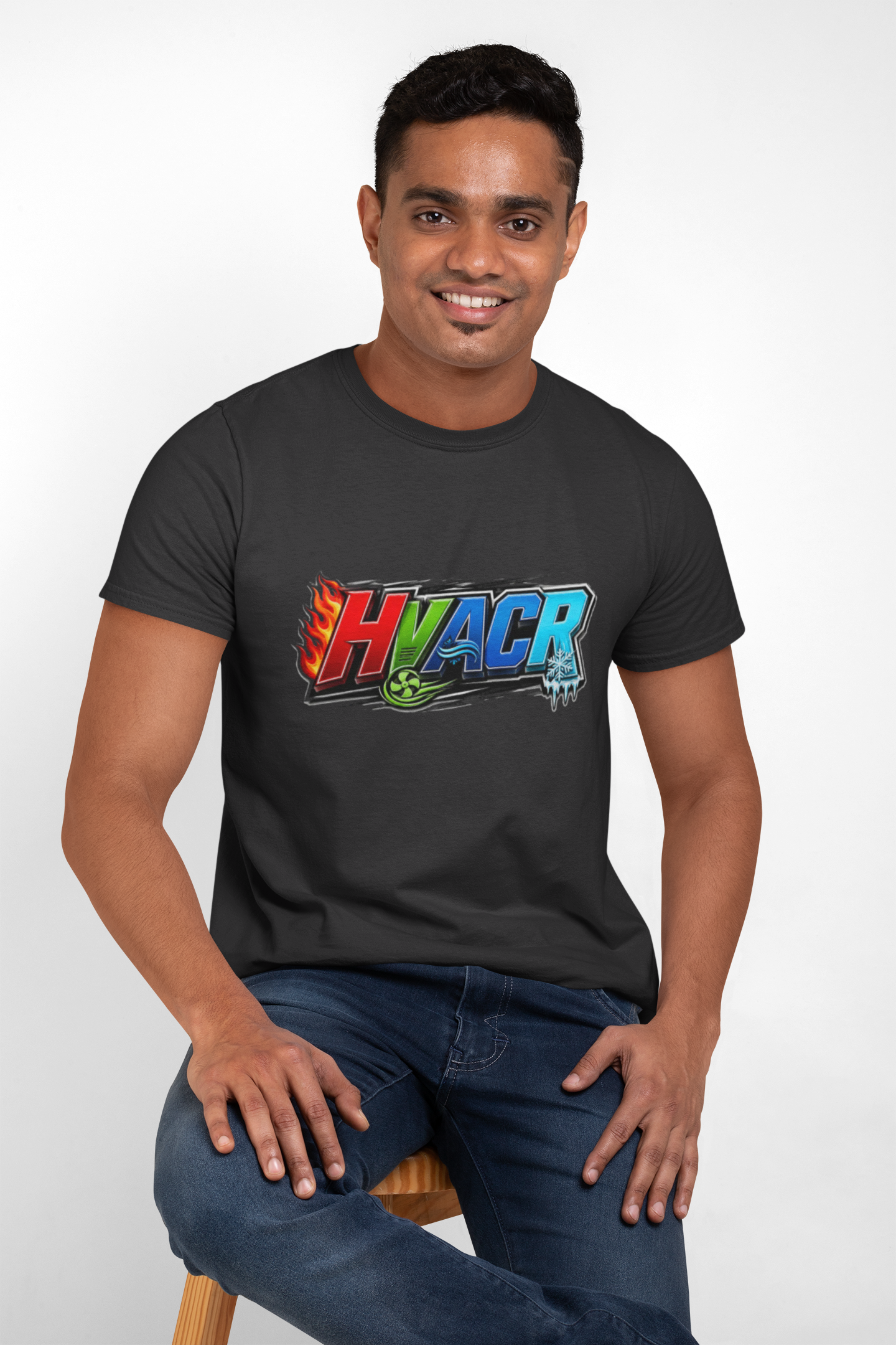 HVACR Trade Tee — Heat, Air, Cold, Freeze (Dark Colors)