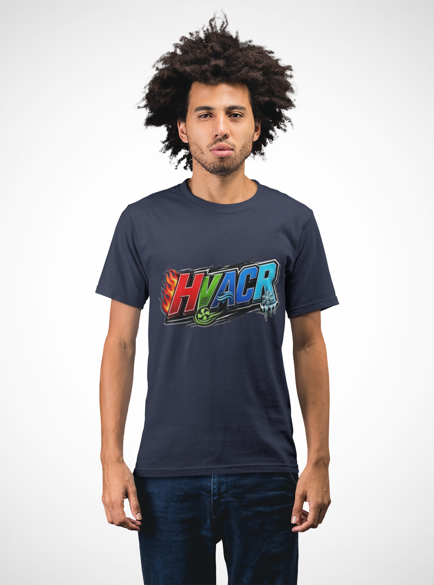 HVACR Trade Tee — Heat, Air, Cold, Freeze (Dark Colors)