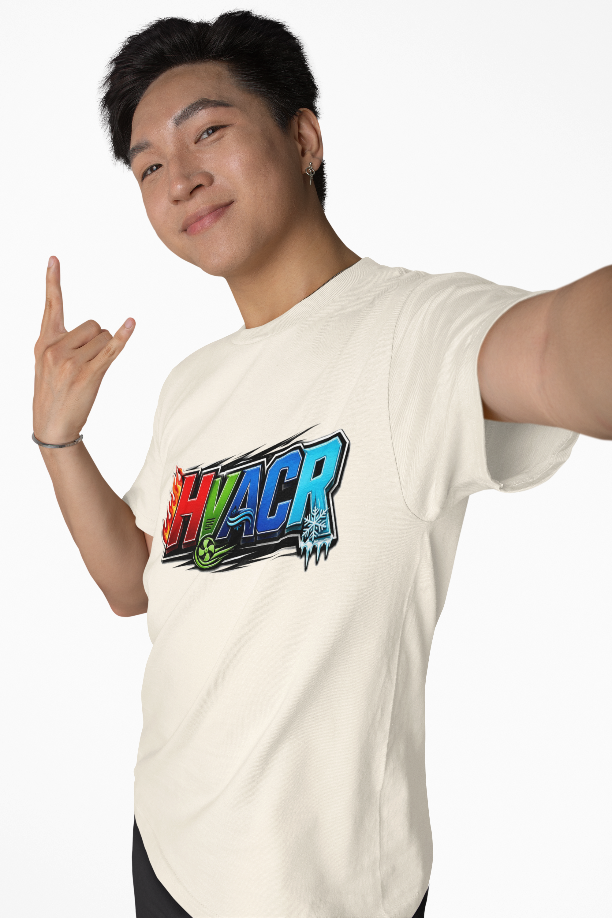 HVACR Trade Tee — Heat, Air, Cold, Freeze (Light Colors)