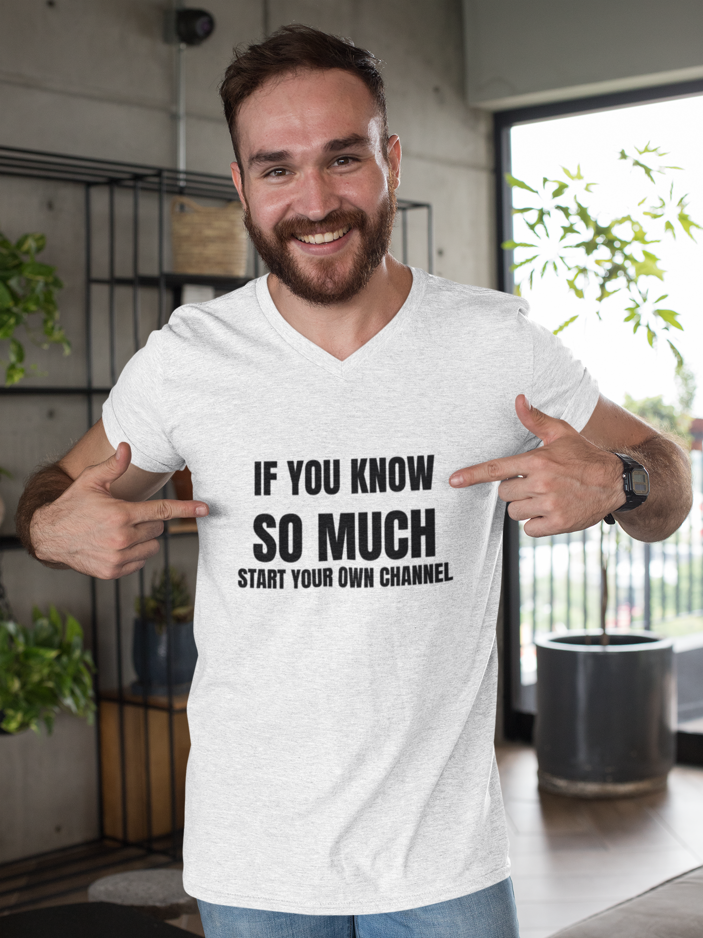 If You Know So Much Start Your Own Channel - Funny HVAC Tech YouTube Tee (Light Colors)