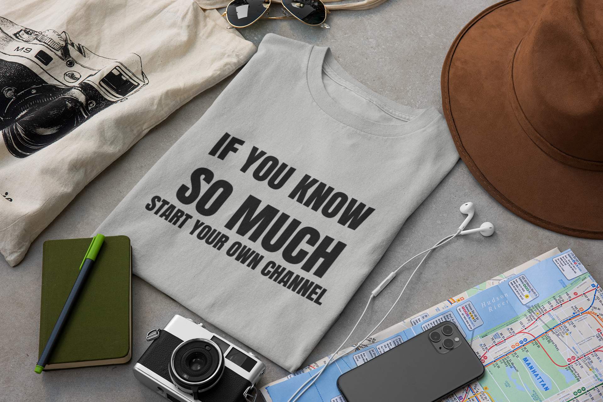 If You Know So Much Start Your Own Channel - Funny HVAC Tech YouTube Tee (Light Colors)