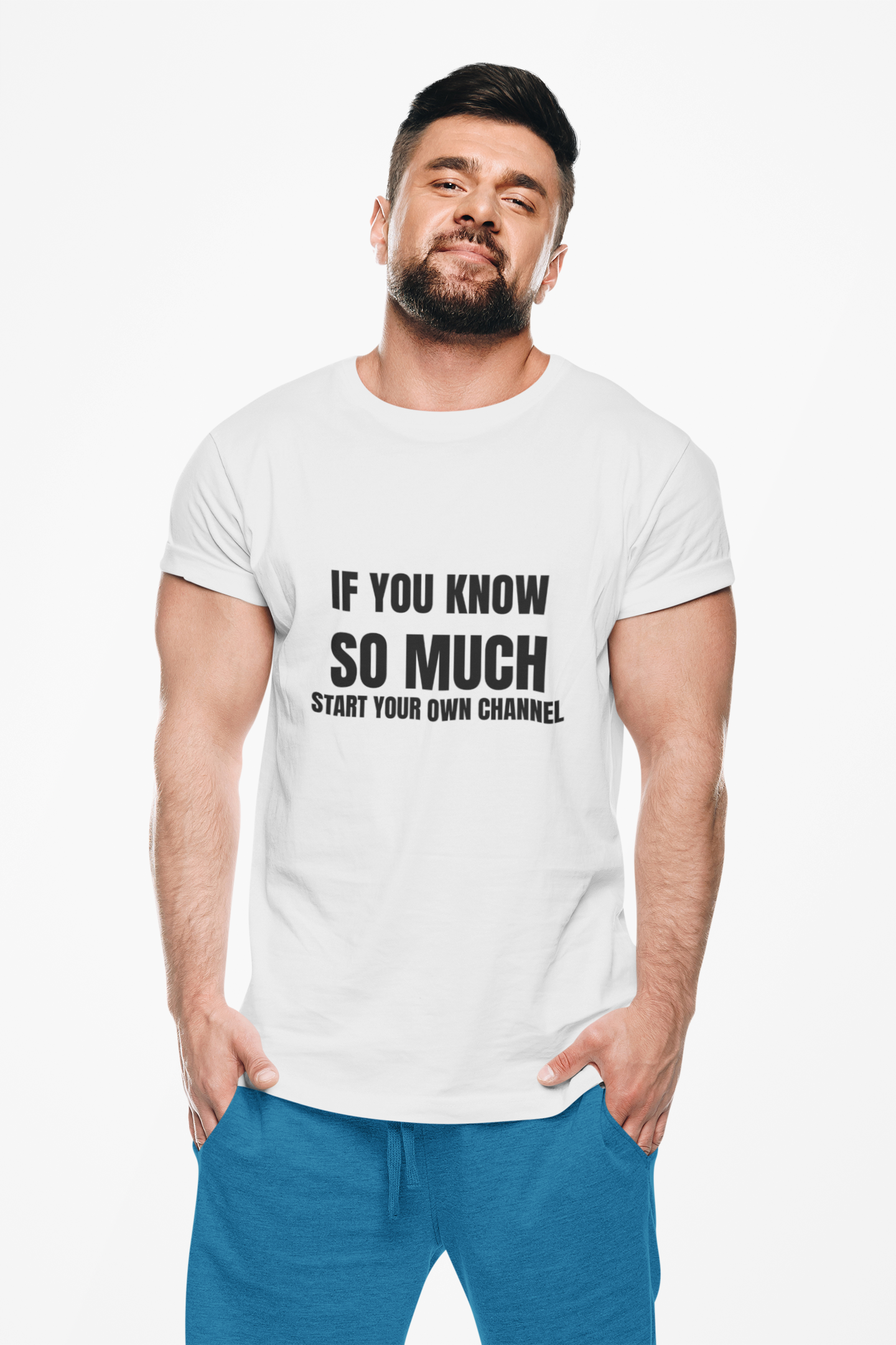 If You Know So Much Start Your Own Channel - Funny HVAC Tech YouTube Tee (Light Colors)