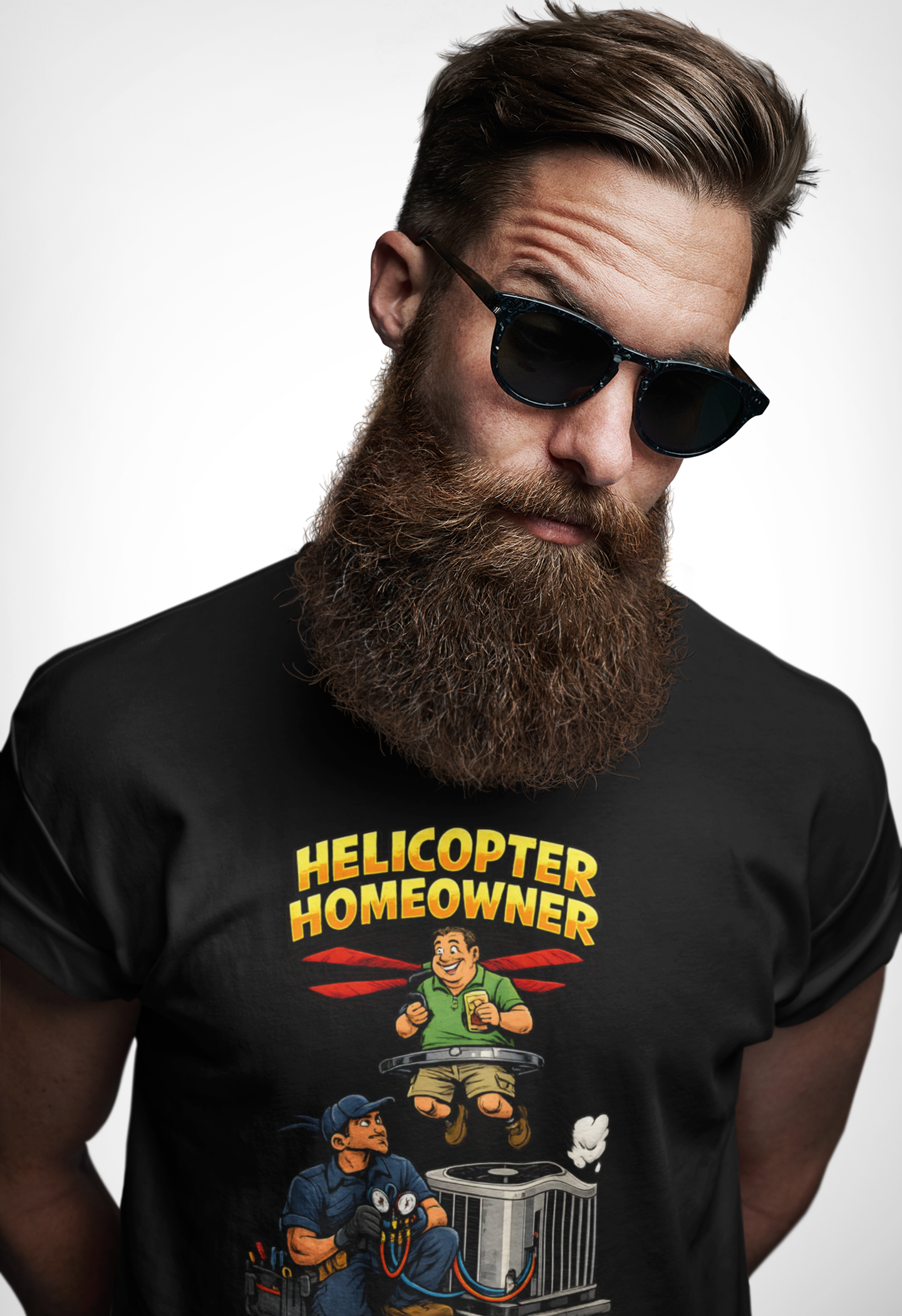 Helicopter Homeowner Tee | HVAC Tech Humor Shirt