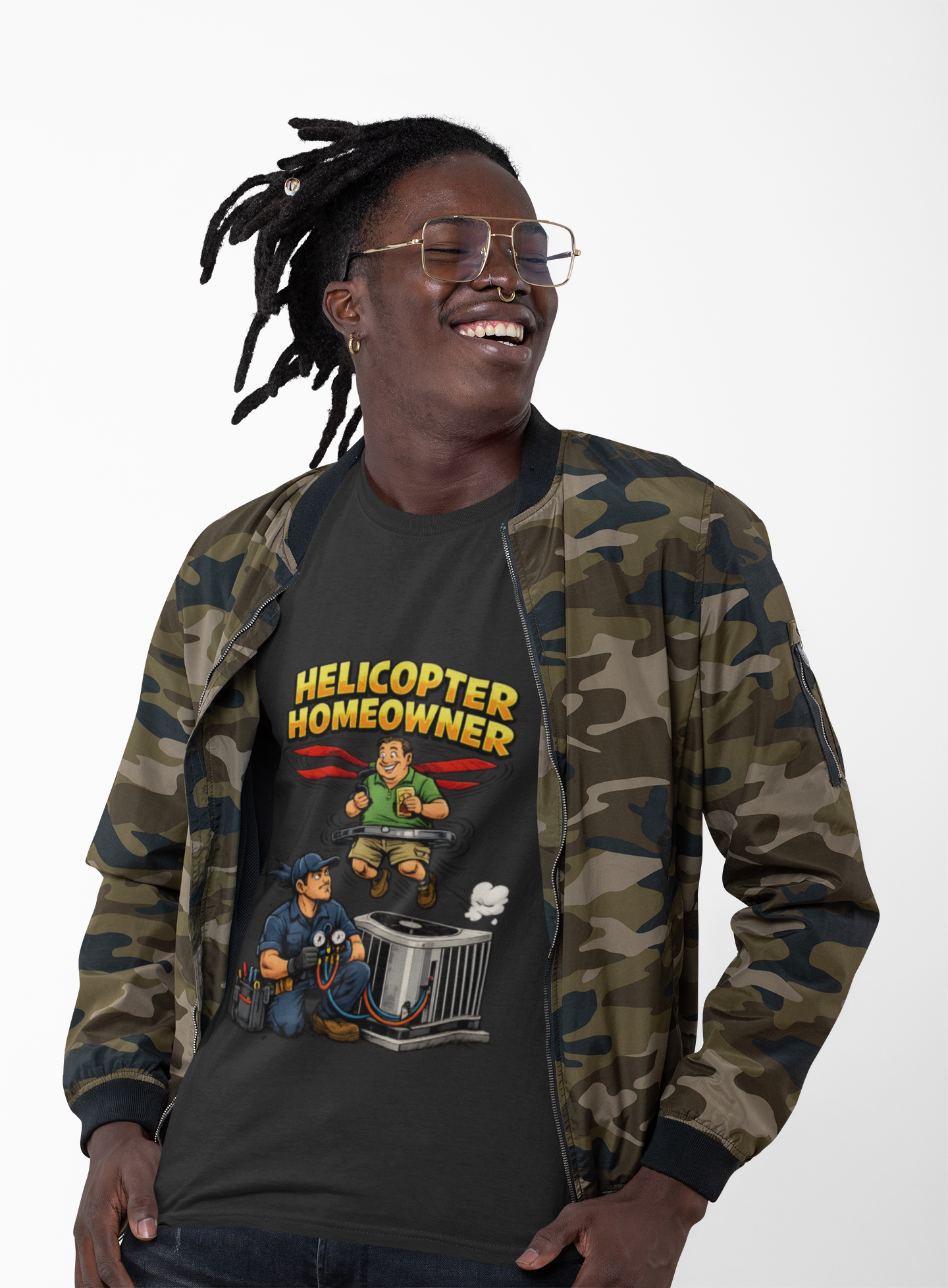 Helicopter Homeowner Tee | HVAC Tech Humor Shirt
