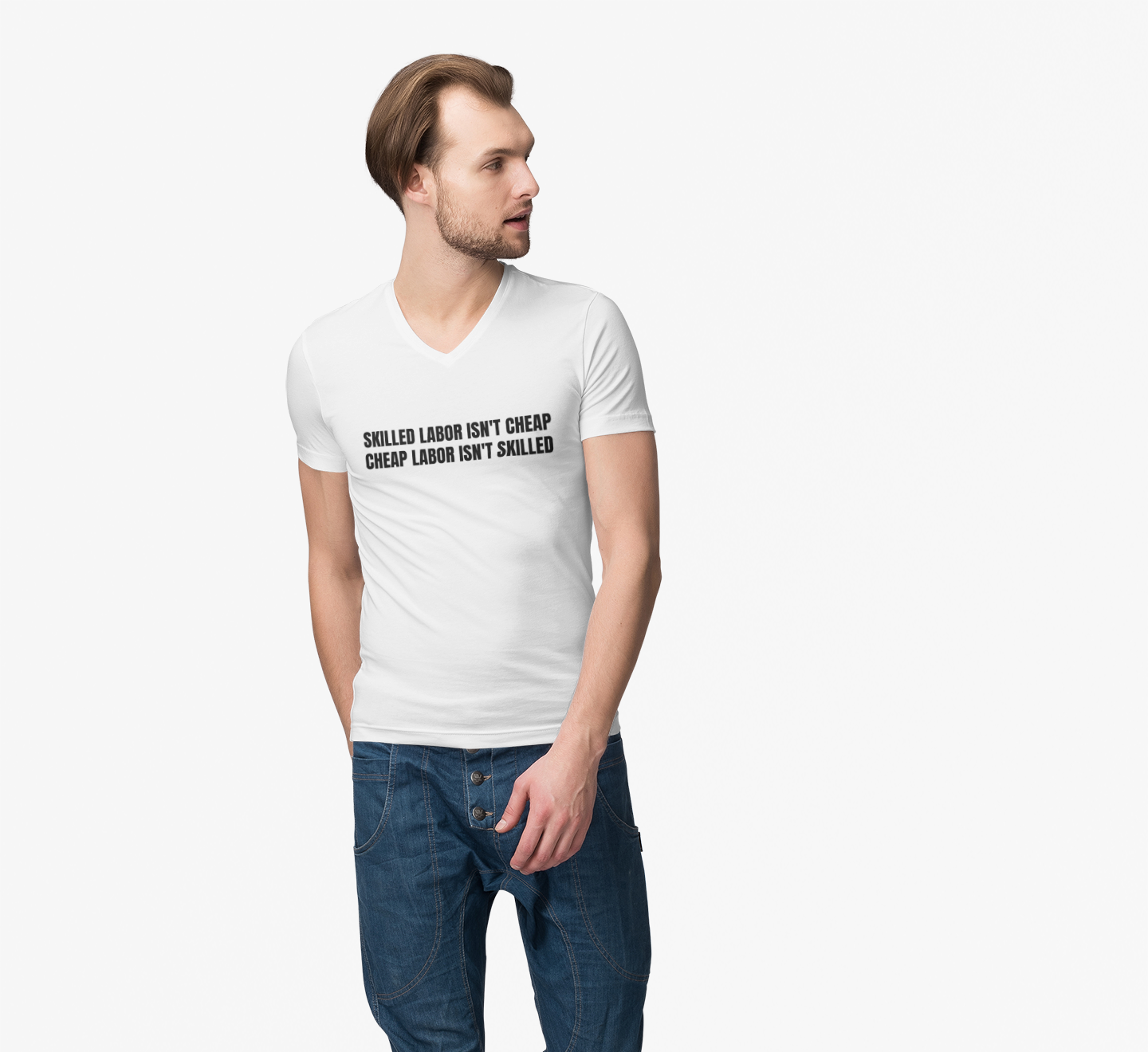 Skilled Labor Isn't Cheap Cheap Labor Isn't Skilled - Funny Tradesman Trade Pride Tee (Light Colors)