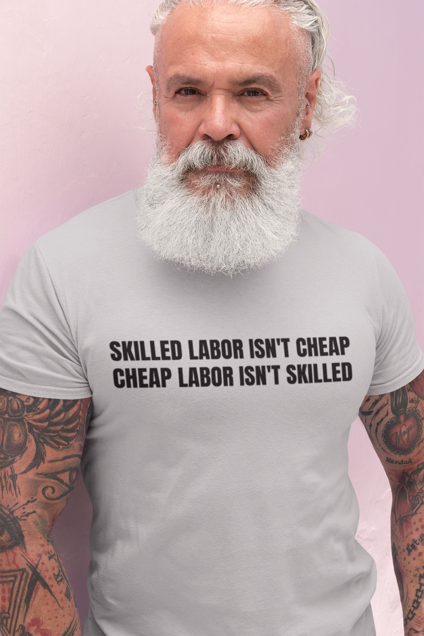 Skilled Labor Isn't Cheap Cheap Labor Isn't Skilled - Funny Tradesman Trade Pride Tee (Light Colors)