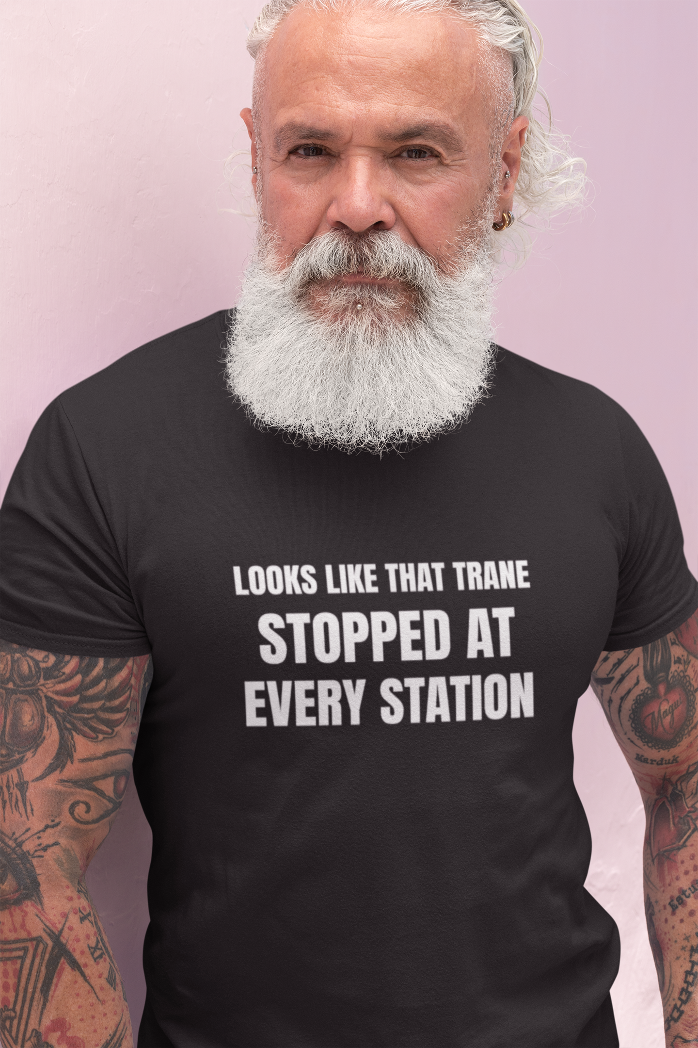Looks Like That Trane Stopped At Every Station - Funny HVAC Technician Wordplay Tee