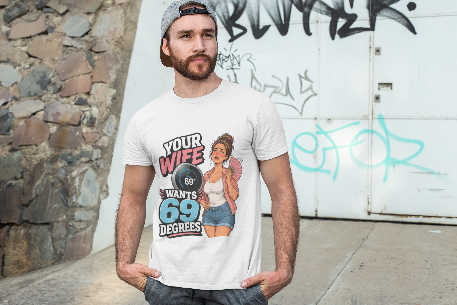 Your Wife Wants 69 Degrees Tee — Funny HVAC Thermostat Humor Shirt