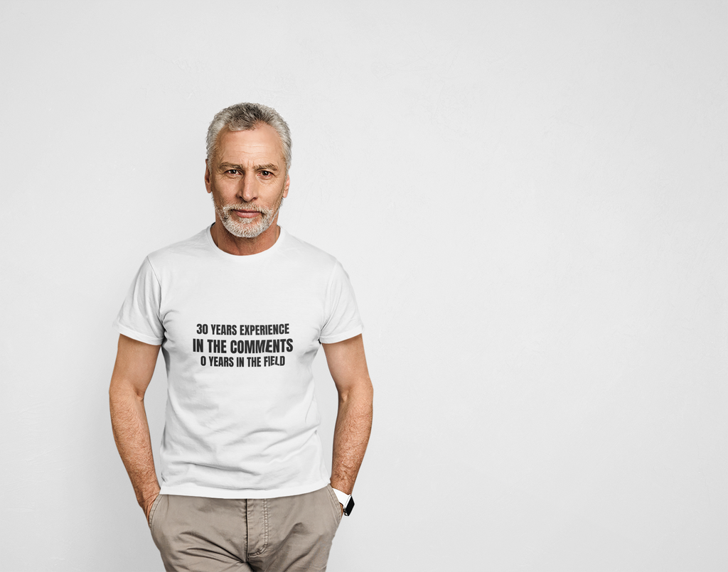 30 Years Experience In The Comments 0 Years In The Field - Funny HVAC YouTube Tee (Light Colors)