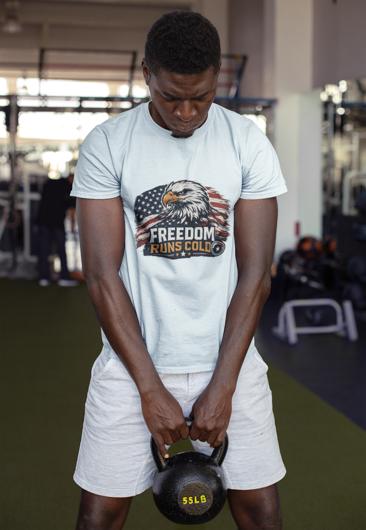 Freedom Runs Cold Tee | Patriotic HVAC & Refrigeration Shirt USA
