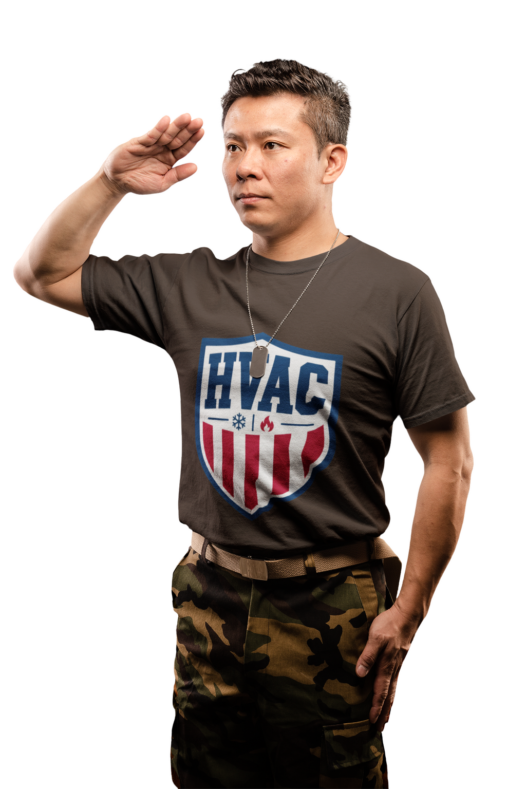 HVAC American Pride Shield Shirt, Patriotic HVAC Technician Gift, USA Trade Pride AC Repair Tradesman Tee, Heating Cooling T-Shirt