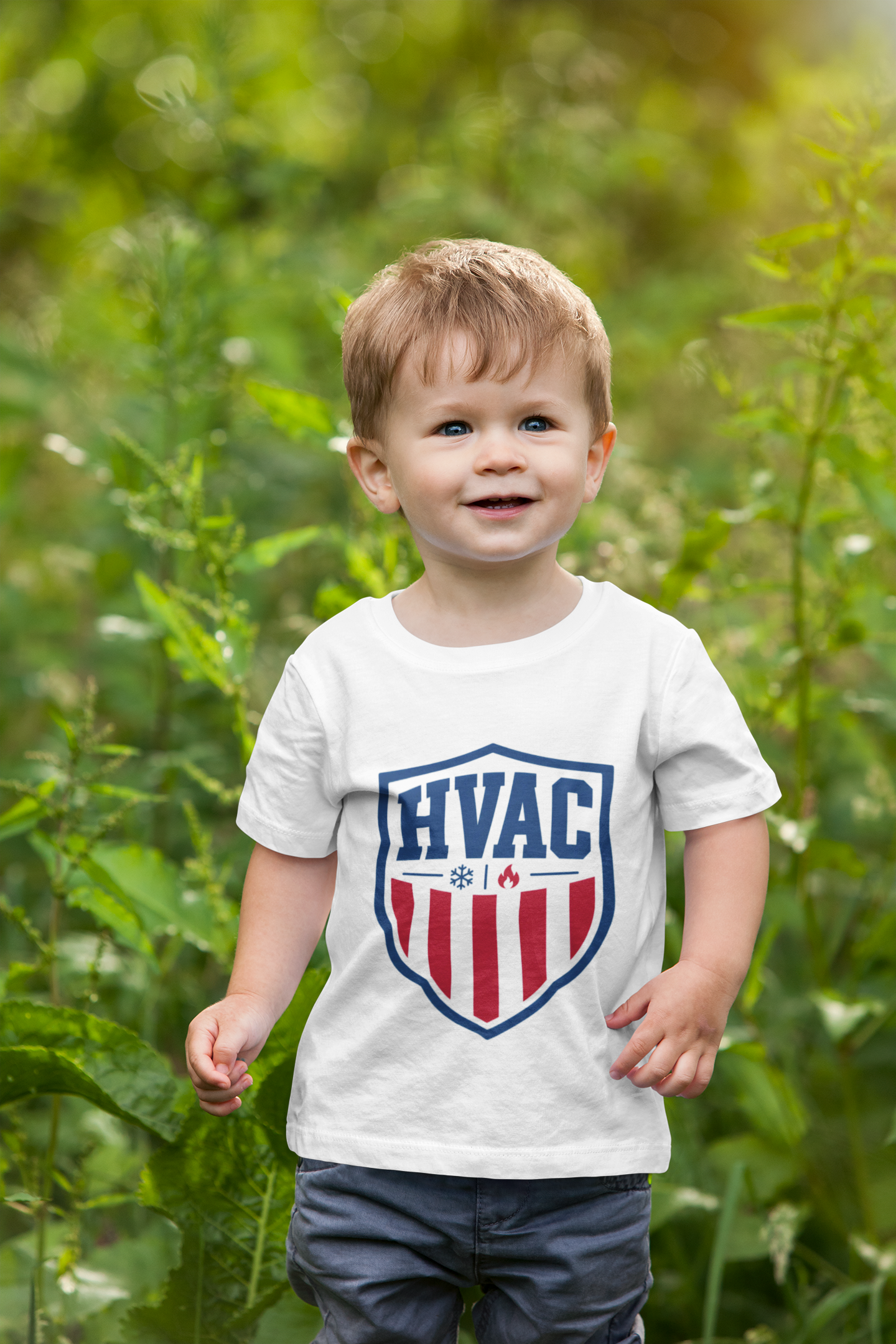 HVAC American Pride Shield Shirt, Patriotic HVAC Tech Gift, USA Trade Pride Tradesman Tee, Heating Cooling AC Repair T-Shirt