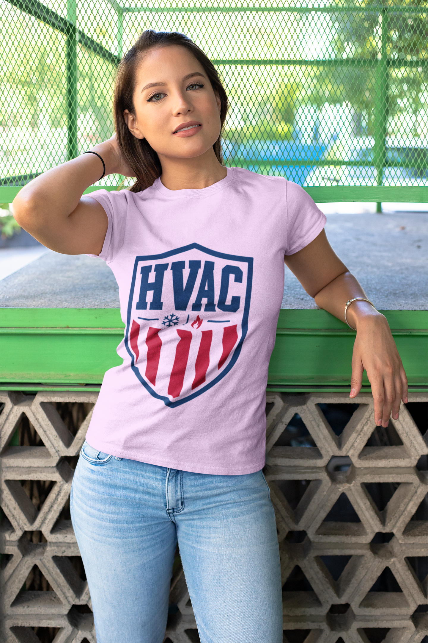 HVAC American Pride Shield Shirt, Patriotic HVAC Tech Gift, USA Trade Pride Tradesman Tee, Heating Cooling AC Repair T-Shirt