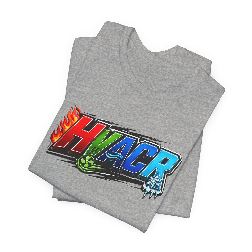 HVACR Trade Tee — Heat, Air, Cold, Freeze (Light Colors)