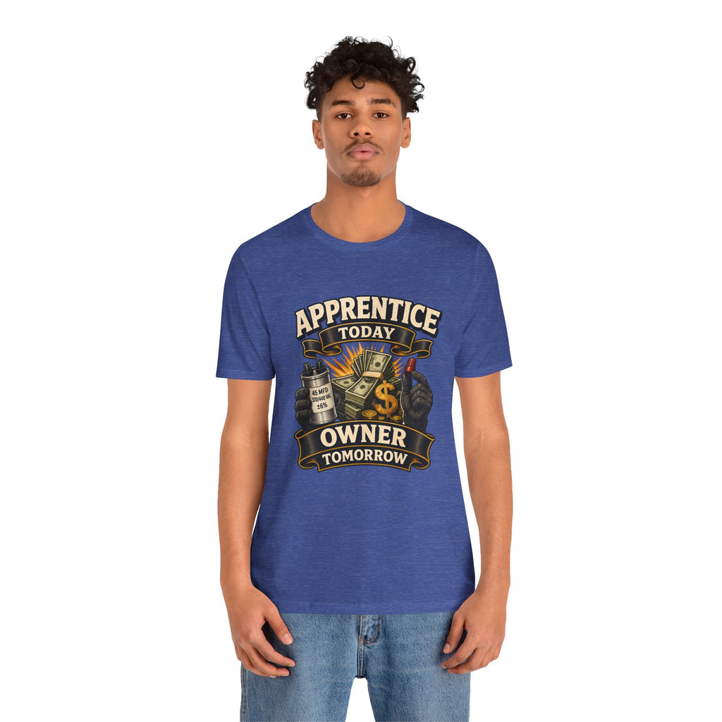 HVAC Apprentice to Owner Shirt | Cap & Cash Money Trade Tee for Technicians