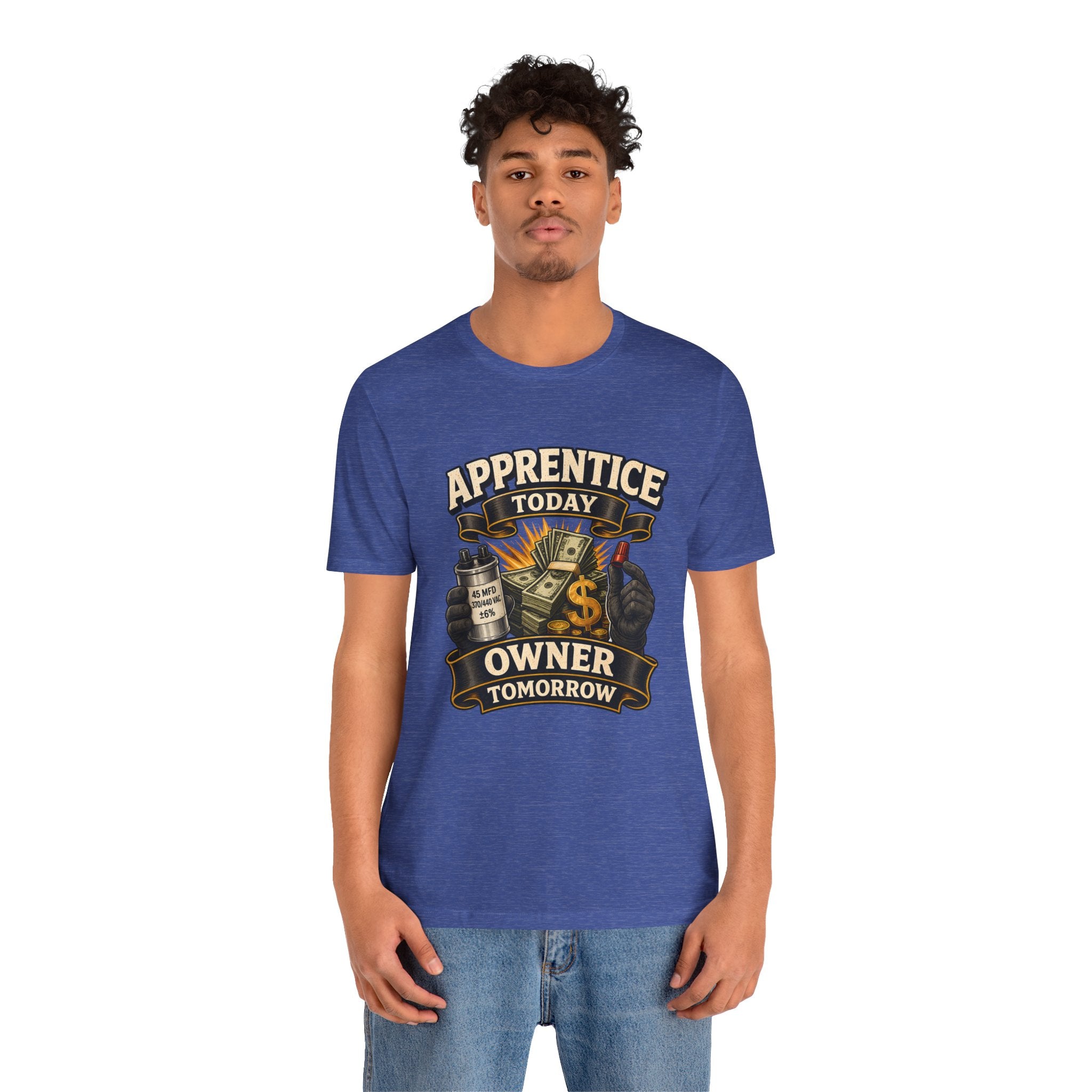 HVAC Apprentice to Owner Shirt | Cap & Cash Money Trade Tee for Technicians