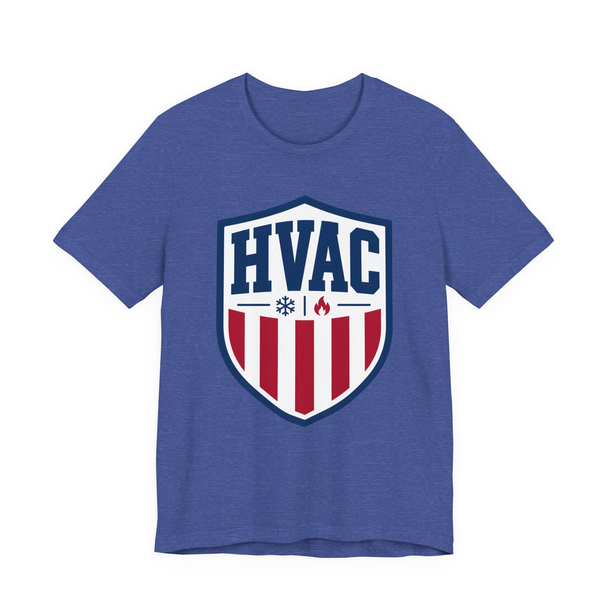 HVAC American Pride Shield Shirt, Patriotic HVAC Technician Gift, USA Trade Pride AC Repair Tradesman Tee, Heating Cooling T-Shirt