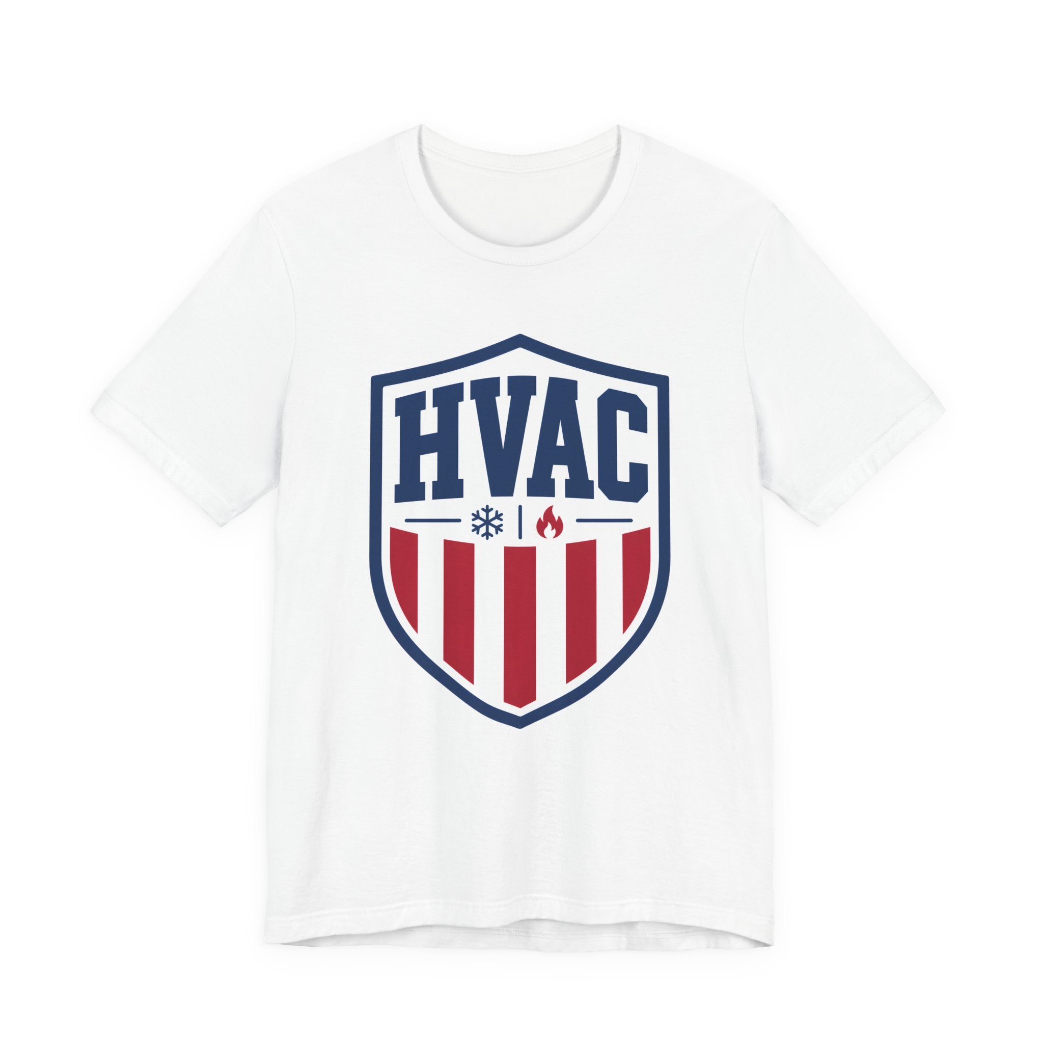 HVAC American Pride Shield Shirt, Patriotic HVAC Technician Gift, USA Trade Pride AC Repair Tradesman Tee, Heating Cooling T-Shirt