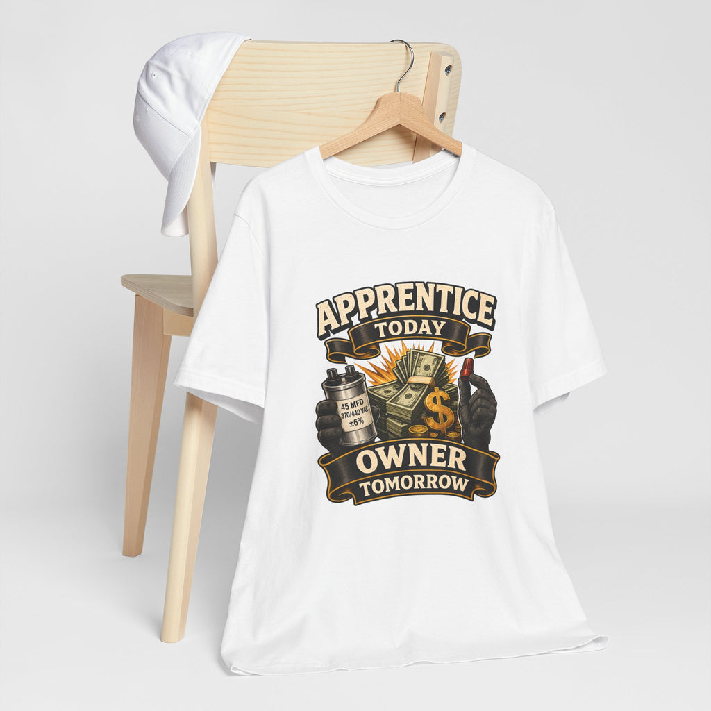 HVAC Apprentice to Owner Shirt | Cap & Cash Money Trade Tee for Technicians