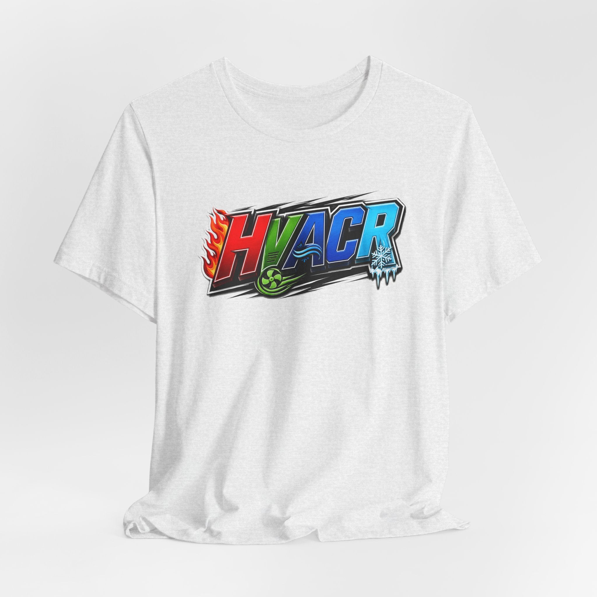 HVACR Trade Tee — Heat, Air, Cold, Freeze (Light Colors)