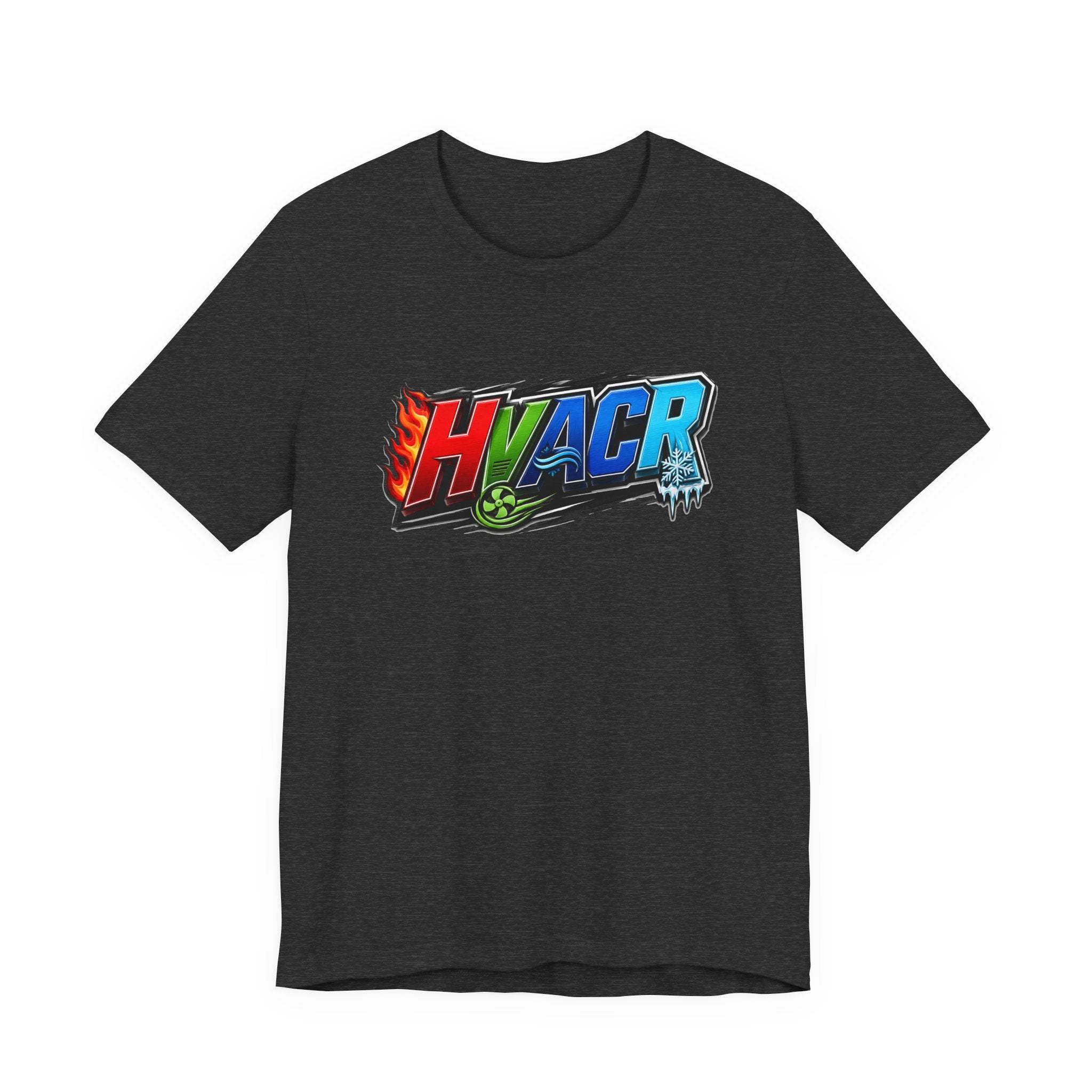 HVACR Trade Tee — Heat, Air, Cold, Freeze (Dark Colors)