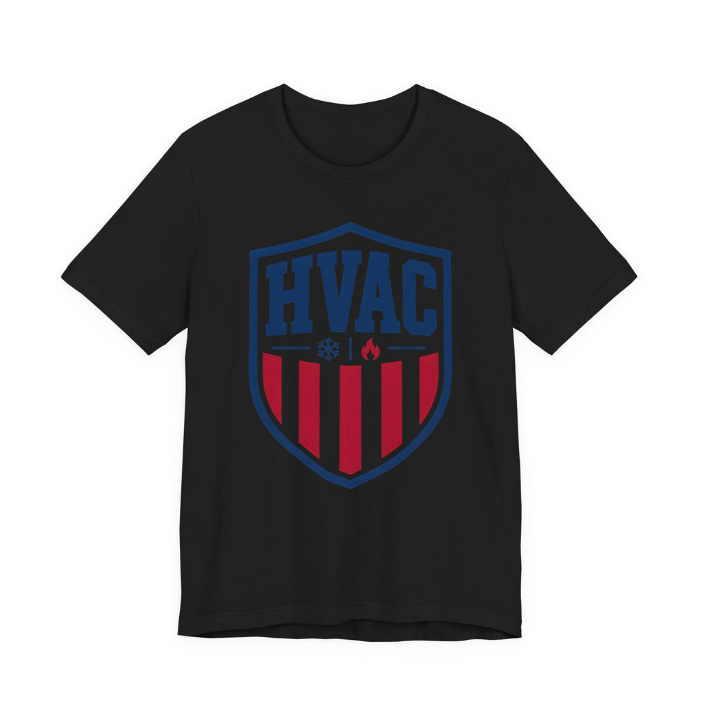 HVAC American Pride Shield Shirt, Patriotic HVAC Tech Gift, USA Trade Pride Tradesman Tee, Heating Cooling AC Repair T-Shirt
